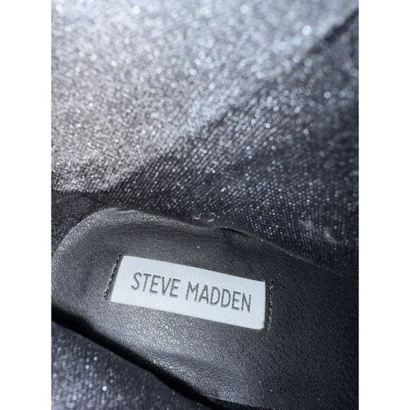 NEW Steve Madden Women's Cobra Black Leather Platform Heeled Bootie Size 8.5 - Picture 8 of 11